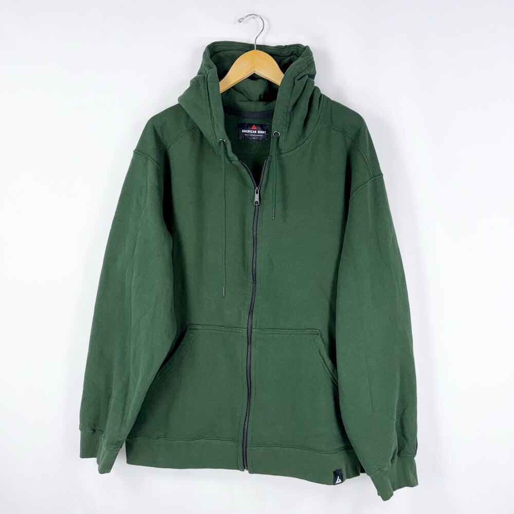 American Giant Heavyweight Relaxed Classic Hoodie Sweatshirt Men's XL Green - Picture 1 of 15